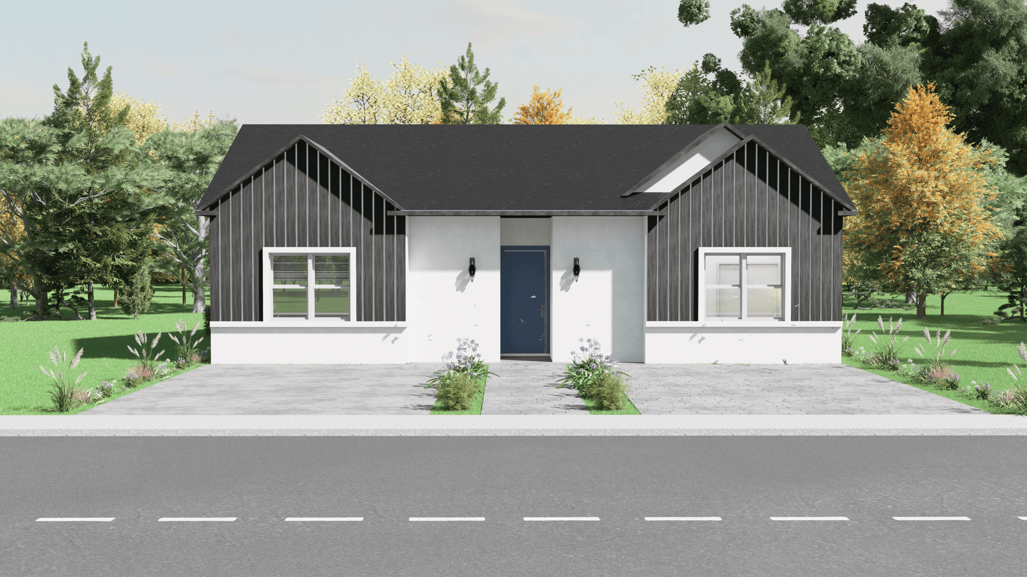 3D rendering of a Queen Homes investment property exterior design in Central Florida